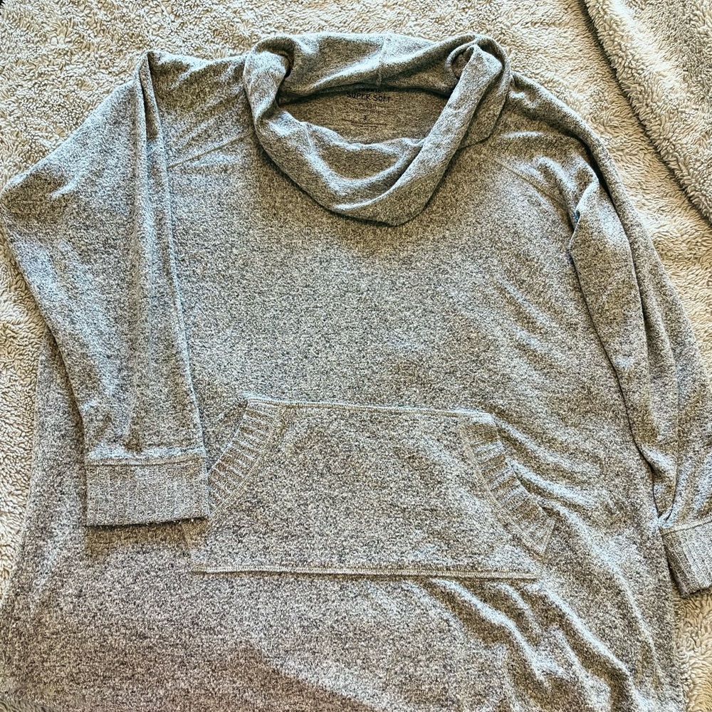 Torrid Heather Gray Cowl Neck Sweater